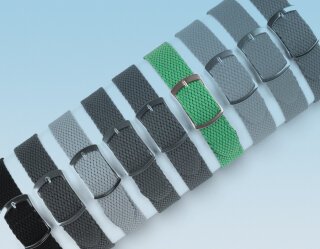Perlon-Armband mit Metalldornschliesse grün