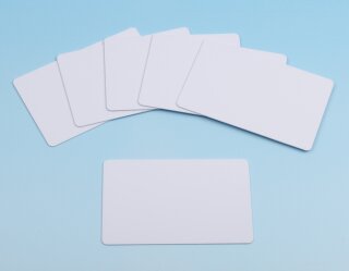 PVC card, blank white